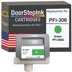 DoorStepInk Remanufactured in the USA Ink Cartridge for Canon PFI-306 330ML Green