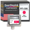 DoorStepInk Remanufactured in the USA Ink Cartridge for Canon PFI-306 330ML Red