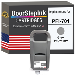 DoorStepInk Remanufactured in the USA Ink Cartridge for Canon PFI-701 700ML Gray