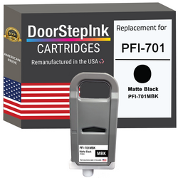 DoorStepInk Remanufactured in the USA Ink Cartridge for Canon PFI-701 700ML Matte Black