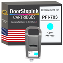 DoorStepInk Remanufactured in the USA Ink Cartridge for Canon PFI-703 700ML Cyan