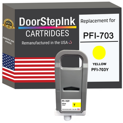 DoorStepInk Remanufactured in the USA Ink Cartridge for Canon PFI-703 700ML Yellow