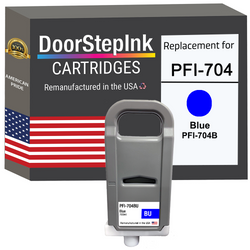 DoorStepInk Remanufactured in the USA Ink Cartridge for Canon PFI-704 700ML Blue