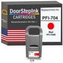 DoorStepInk Remanufactured in the USA Ink Cartridge for Canon PFI-704 700ML Red