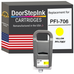 DoorStepInk Remanufactured in the USA Ink Cartridge for Canon PFI-706 700ML Yellow