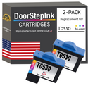 DoorStepInk Remanufactured in the USA Ink Cartridges for Dell Series 1 T0530 Color Twin Pack