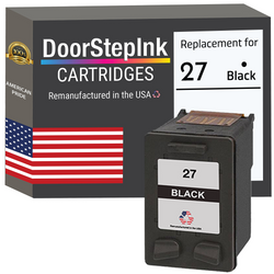 DoorStepInk Remanufactured in the USA Ink Cartridge for 27 C8727AN Black