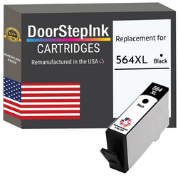 DoorStepInk Brand for HP 564XL 1 Black Remanufactured in the USA Ink Cartridge