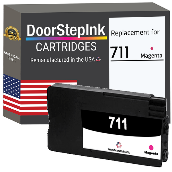DoorStepInk Remanufactured in the USA Ink Cartridges for 711 CZ131A 1 Magenta