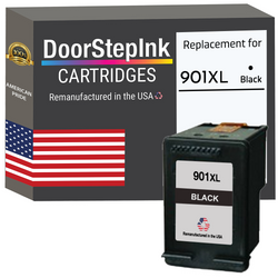 DoorStepInk Remanufactured in the USA Ink Cartridge for 901XL CC654AN Black