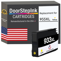 DoorStepInk Remanufactured in the USA Ink Cartridges for 933XL CN056AN 1 Yellow