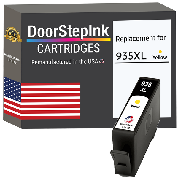 DoorStepInk Remanufactured in the USA Ink Cartridges for 935XL C2P26 1 Yellow