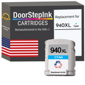 DoorStepInk Remanufactured in the USA Ink Cartridges for 940XL C4907 1 Cyan