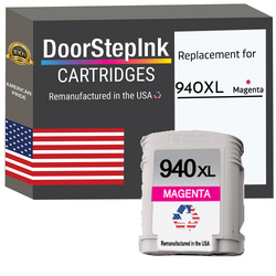 DoorStepInk Remanufactured in the USA Ink Cartridges for 940XL C4908 1 Magenta