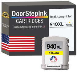 DoorStepInk Remanufactured in the USA Ink Cartridges for 940XL C4909 1 Yellow