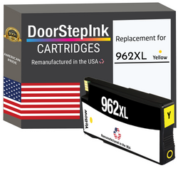 DoorStepInk Remanufactured in the USA Ink Cartridges for 962XL 3JA02AN 1 Yellow