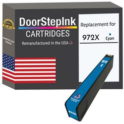 DoorStepInk Remanufactured in the USA Ink Cartridges for 972X L0R98AN 1 Cyan