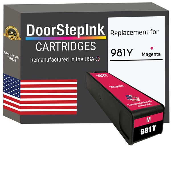 DoorStepInk Remanufactured in the USA Ink Cartridges for 981Y L0R14A 1 Magenta