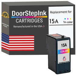 DoorStepInk Remanufactured in the USA Ink Cartridge for Lexmark #15A Tri-Color