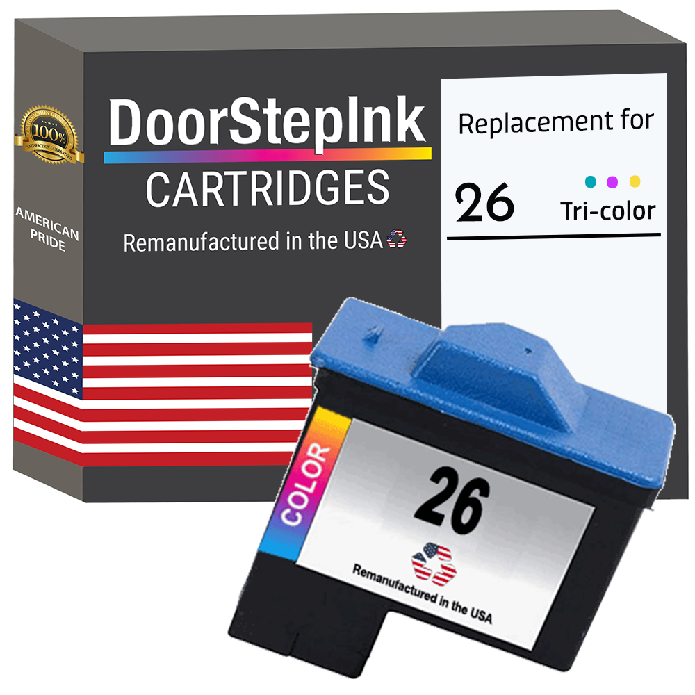 DoorStepInk Compatible Ink Cartridges For Lexmark 16 & 26 – Black & Tri-Color, 2-Pack, USA