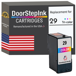 DoorStepInk Remanufactured in the USA Ink Cartridge for Lexmark #29 Tri-Color