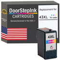 DoorStepInk Remanufactured in the USA Ink Cartridge for Lexmark #43XL Tri-Color