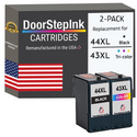 DoorStepInk Remanufactured in the USA Ink Cartridges for Lexmark #44XL Black and #43XL Tri-Color