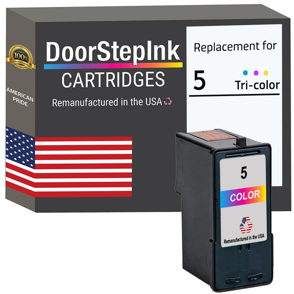 DoorStepInk Remanufactured in the USA Ink Cartridge for Lexmark #5 Tri-Color