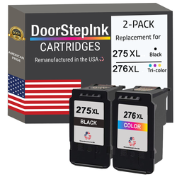 DoorStepInk Brand for Canon 275XL Black and Canon 276XL Color Remanufactured in the USA Ink Cartridges