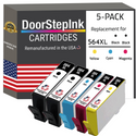 DoorStepInk Remanufactured in the USA Ink Cartridges for HP 564XL 2 Black / 3 Color 5-pack