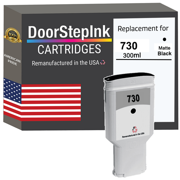 DoorStepInk Remanufactured in the USA Ink Cartridge for 730 300ML Matte Black