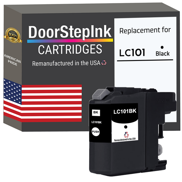 DoorStepInk Remanufactured in the USA Ink Cartridges for Brother LC101XL Black