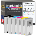 DoorStepInk Remanufactured in the USA Ink Cartridges for 72 130ML (6Pack)