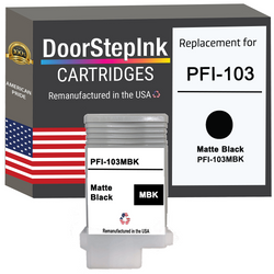 DoorStepInk Remanufactured in the USA Ink Cartridge for Canon PFI-103 130ML Matte Black