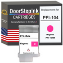 DoorStepInk Remanufactured in the USA Ink Cartridge for Canon PFI-104 130ML Magenta