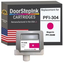 DoorStepInk Remanufactured in the USA Ink Cartridge for Canon PFI-304 330ML Magenta