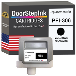 DoorStepInk Remanufactured in the USA Ink Cartridge for Canon PFI-306 330ML Matte Black