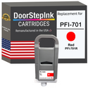 DoorStepInk Remanufactured in the USA Ink Cartridge for Canon PFI-701 700ML Red