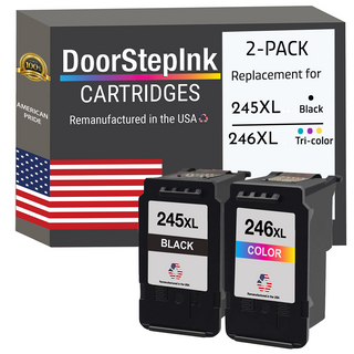 DoorStepInk Brand for HP 62XL 62 XL Color Twin Pack Remanufactured in the  USA Ink Cartridges