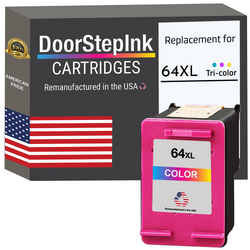 DoorStepInk Remanufactured in the USA Ink Cartridges for  64XL N9J91AN Tri-Color