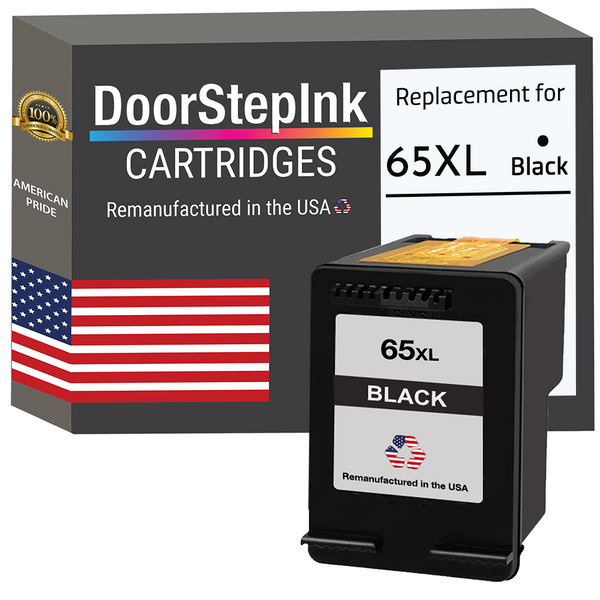 DoorStepInk Remanufactured in the USA Ink Cartridge for 65XL N9K04AN Black