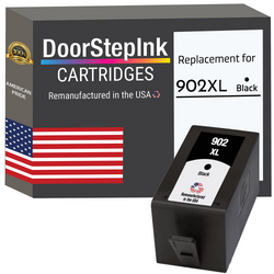 DoorStepInk Remanufactured in the USA Ink Cartridges for 902XL T6M14AN 1 Black