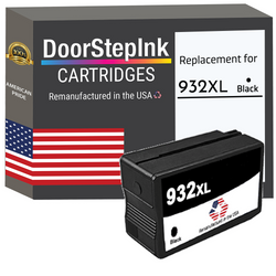 DoorStepInk Remanufactured in the USA Ink Cartridges for 932XL CN053AN 1 Black
