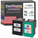 DoorStepInk Remanufactured in The USA Ink Cartridge for 94 C8765 Black and 95 C8766 Tri-Color