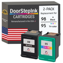 DoorStepInk Remanufactured in The USA Ink Cartridge for 98 C9364 Black and 95 C8766 Tri-Color