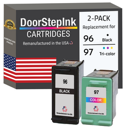 DoorStepInk Remanufactured in the USA Ink Cartridges for 96 C8767  Black and 97 C9363 Tri-color