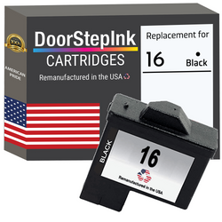 DoorStepInk Remanufactured in the USA Ink Cartridges for Lexmark #16 Black