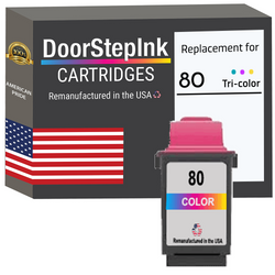 DoorStepInk Remanufactured in the USA Ink Cartridge for Lexmark #80 Tri-Color