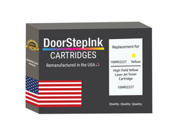 DoorStepInk Remanufactured in the USA For Xerox 106R02227 Yellow LaserJet Toner Cartridge, 106R02227