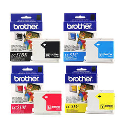 Brother LC51 Black, Cyan, Magenta & Yellow Ink Cartridge